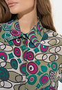 Блуза креп-шёлк (цв.оливка/малина/бирюза)