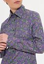 Рубашка из хлопка классика (принт фиолет. огурцы)